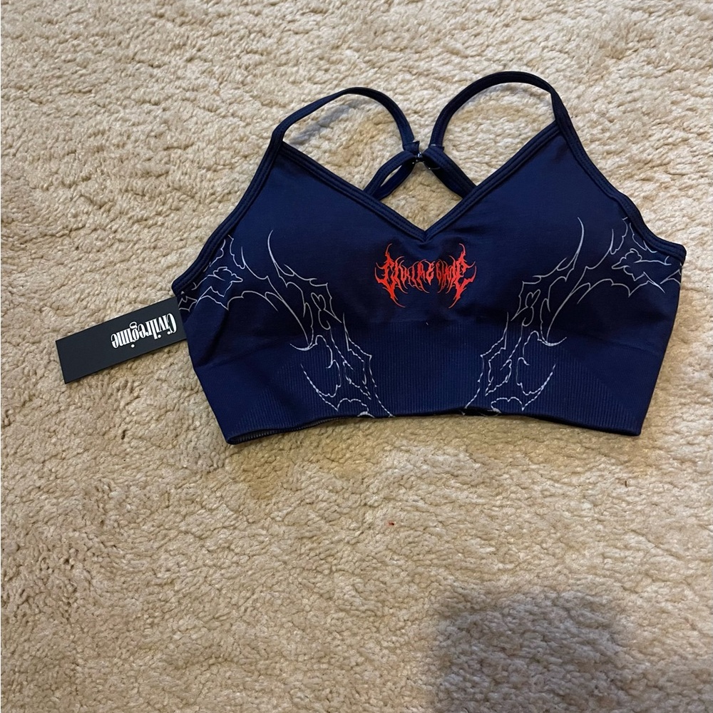 Civil Regime Navy Blue Sports Bra